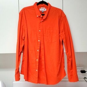 Old Navy XL Mens Orange Button Down Shirt Casual NWOT